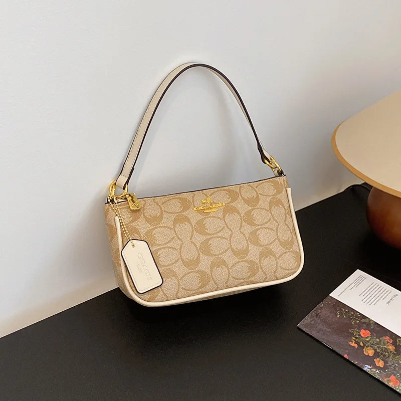 2025 new women's handbag, fashionable printed shoulder bag