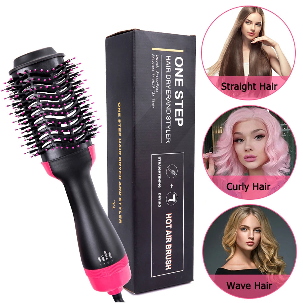 Hot Air Brush Styler Blower Brush 4 In 1 One Step Volumizer Blow