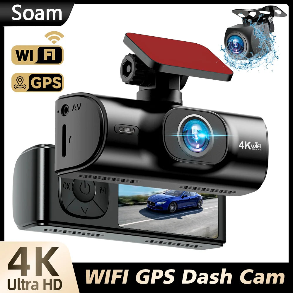Dash Cam Dual Lens 4K UHD Recording