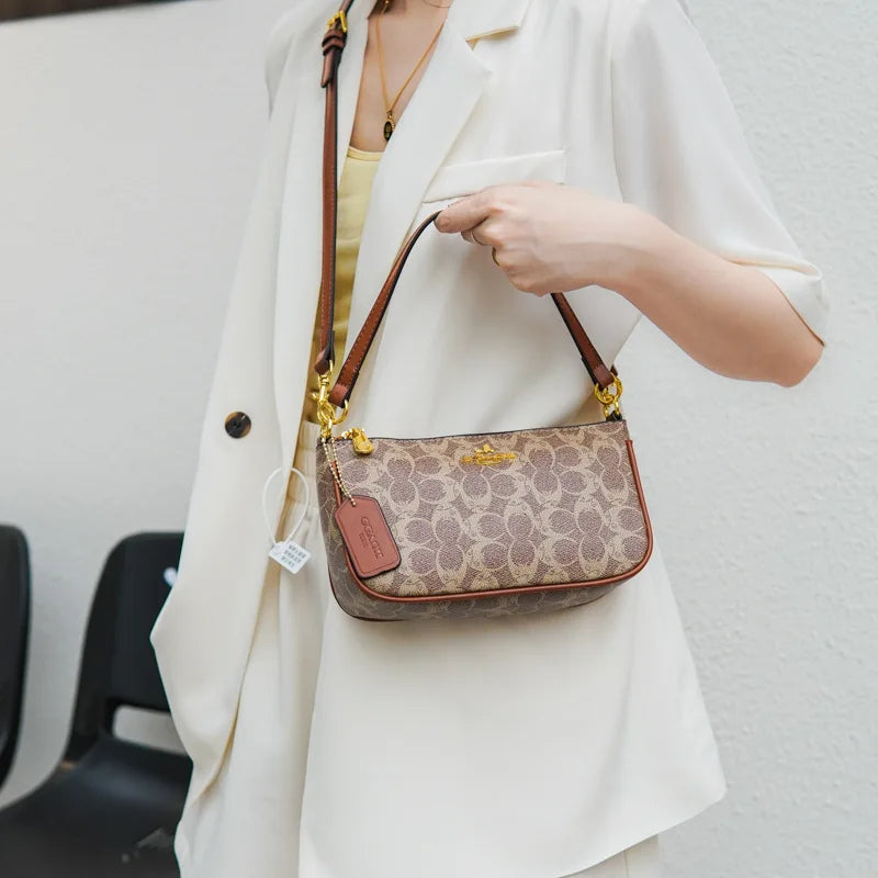 2025 new women's handbag, fashionable printed shoulder bag