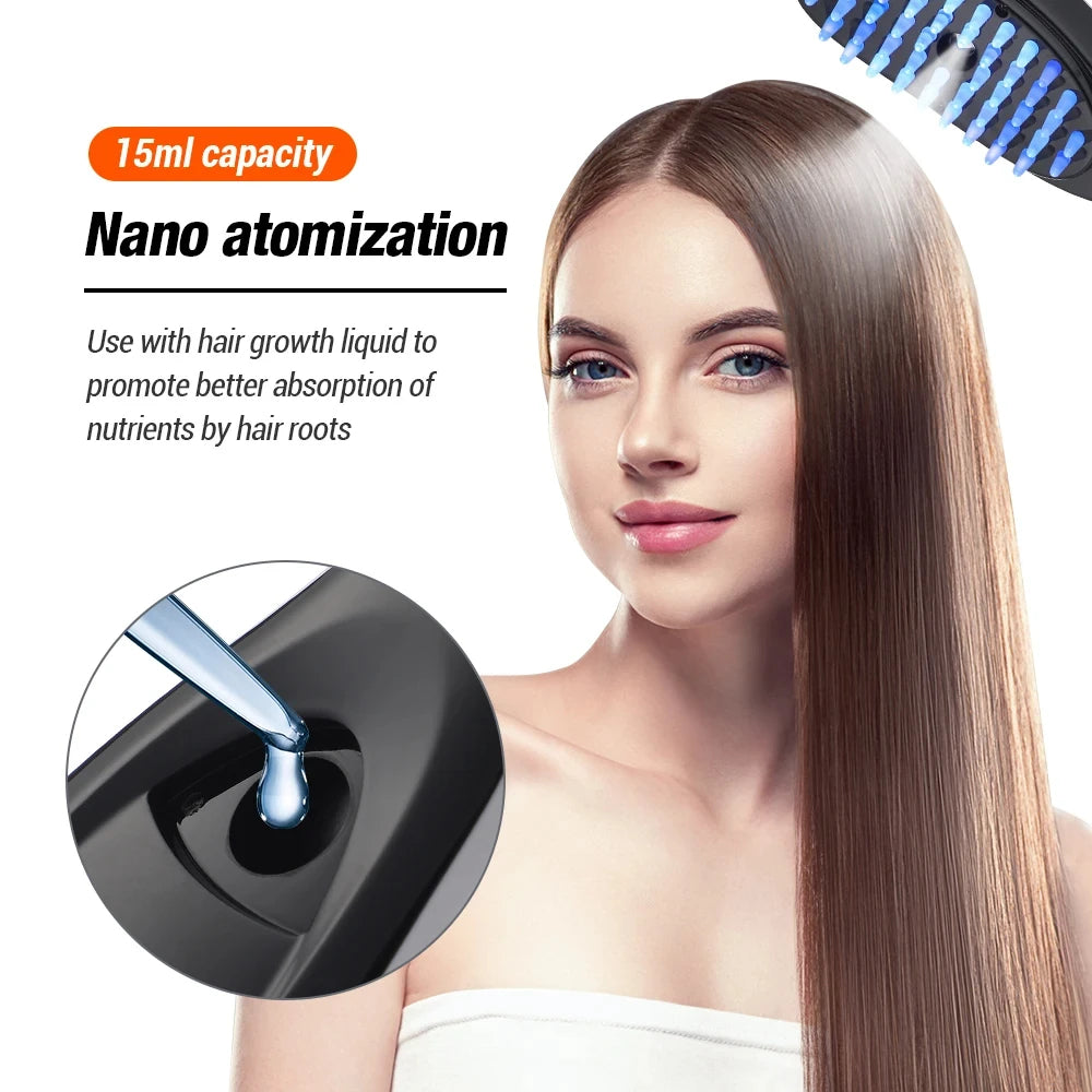 Hair Therapy LED Brush With Mist