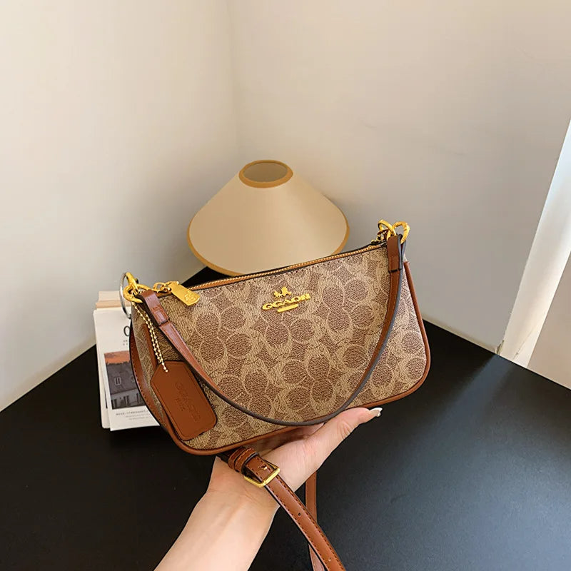 2025 new women's handbag, fashionable printed shoulder bag