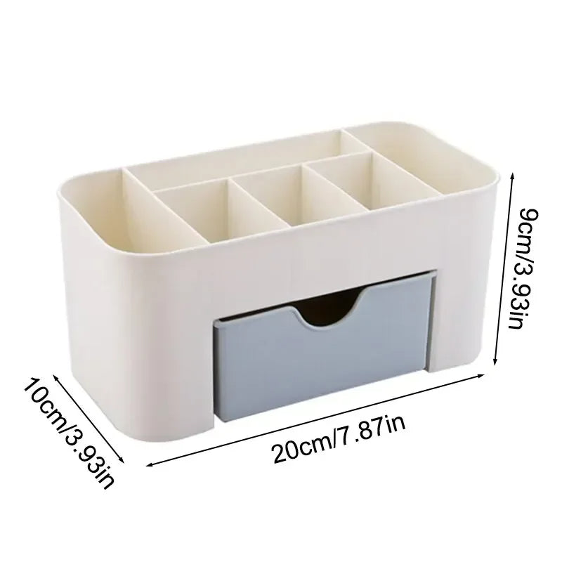 Desktop Double Layer Makeup Organizers Storage Box Cosmetic Drawers