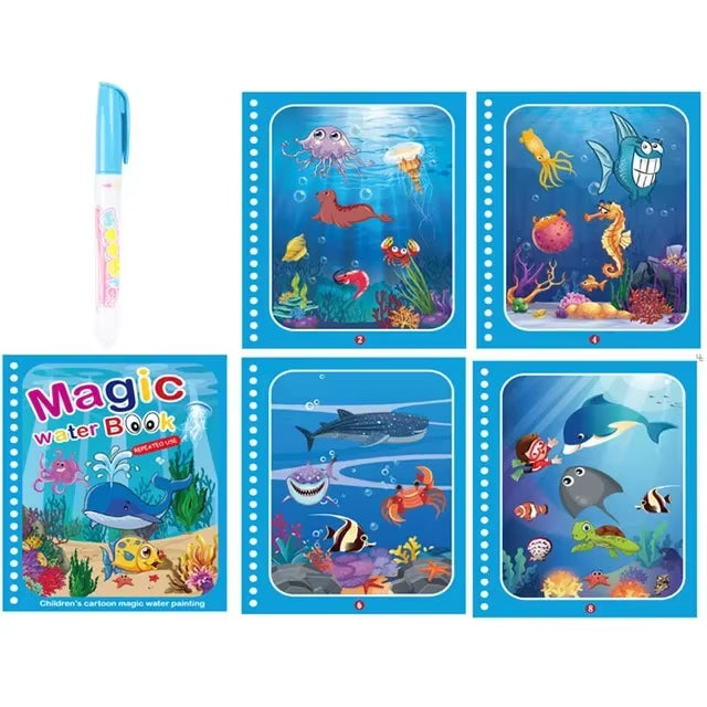 Kids Magic Water Book With Pen