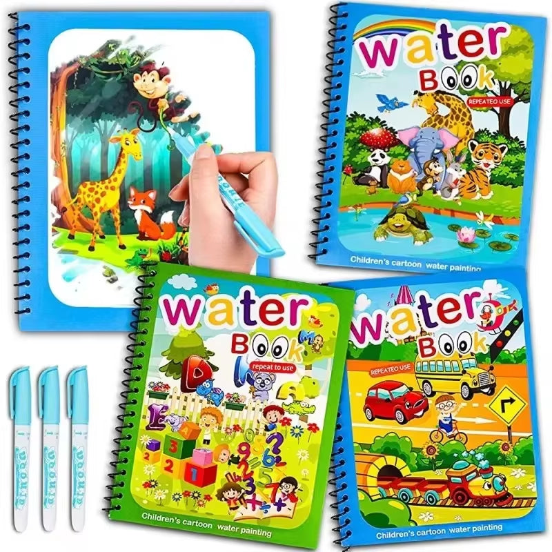 Kids Magic Water Book With Pen