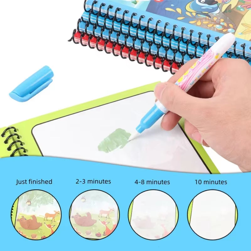 Kids Magic Water Book With Pen