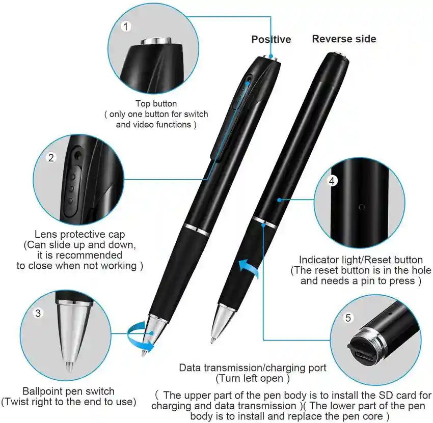 Hidden Spy Pen Camera